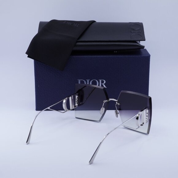 Dior 30MONTAIGNE S7U F0A6 Square Sunglasses - Silver/Grey Gradient Mirror - Picture 9 of 9